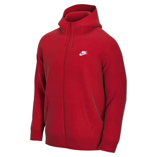 Nike Men's Sportswear Club Fleece Full Zip-Up Hoodie Men, University Red, M - Medaid International