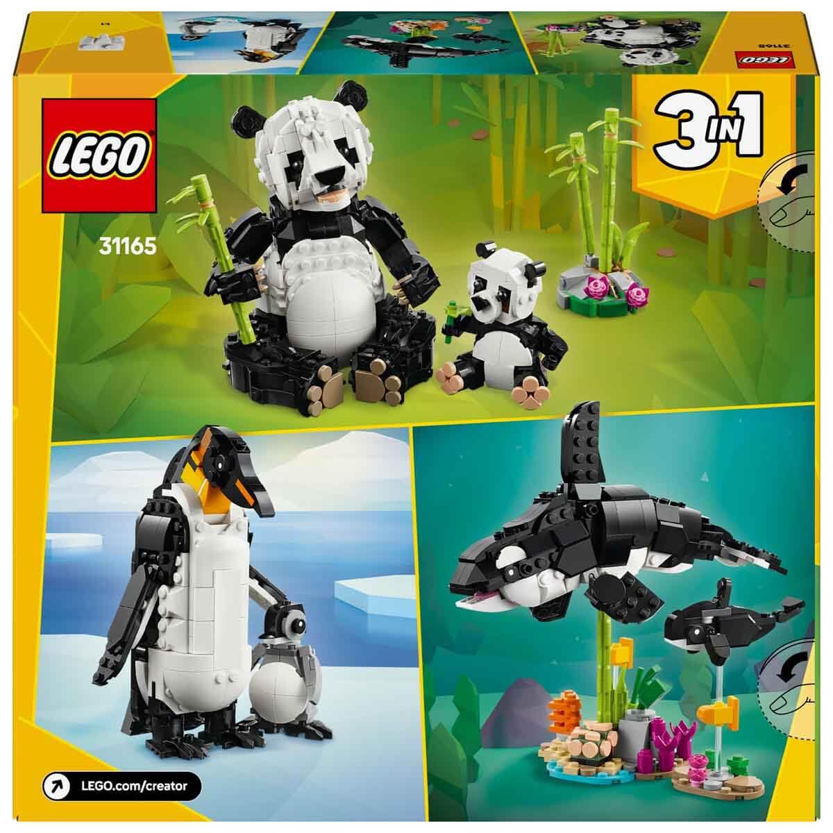 Lego Creator Animal: Panda Toy Birthday Present Block 31165 for Girls Boys 8 Years 9 10 Years Old Elementary School Animal Creature - Medaid International