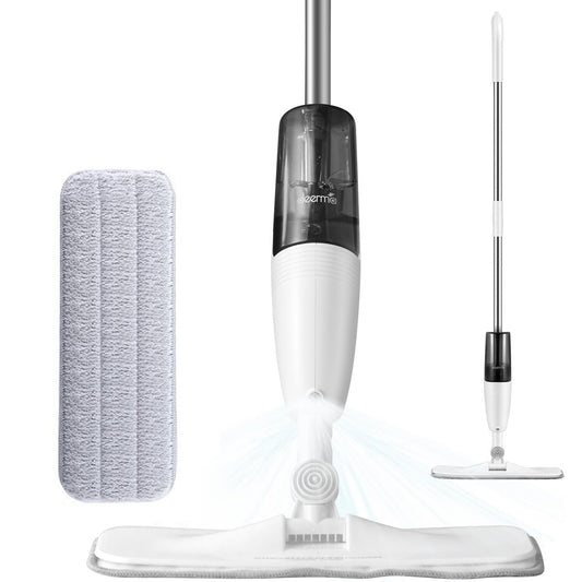 DEERMA Spray Mop for Floor Cleaning with Microfiber Reusable Washable Pad Refills, 360 Rotation Flat Mop for Hardwood Laminate Ceramic Tile Floor, 4 Mop Pads - Medaid International