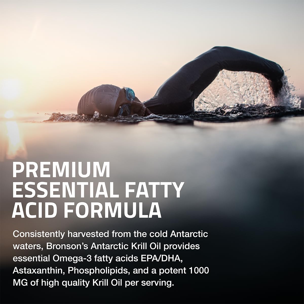 Bronson Antarctic Krill Oil 1000 mg with Omega-3s EPA, DHA, Astaxanthin and Phospholipids 120 Softgels - Medaid International