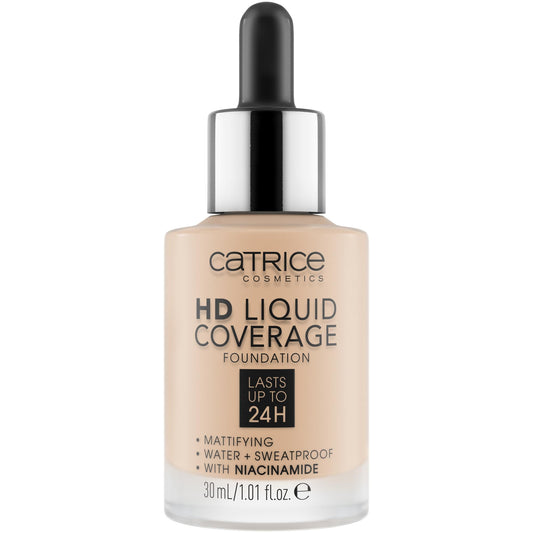Catrice | HD Liquid Coverage Foundation | High & Natural Coverage | Vegan & Cruelty Free (010 | Light Beige) - Medaid International