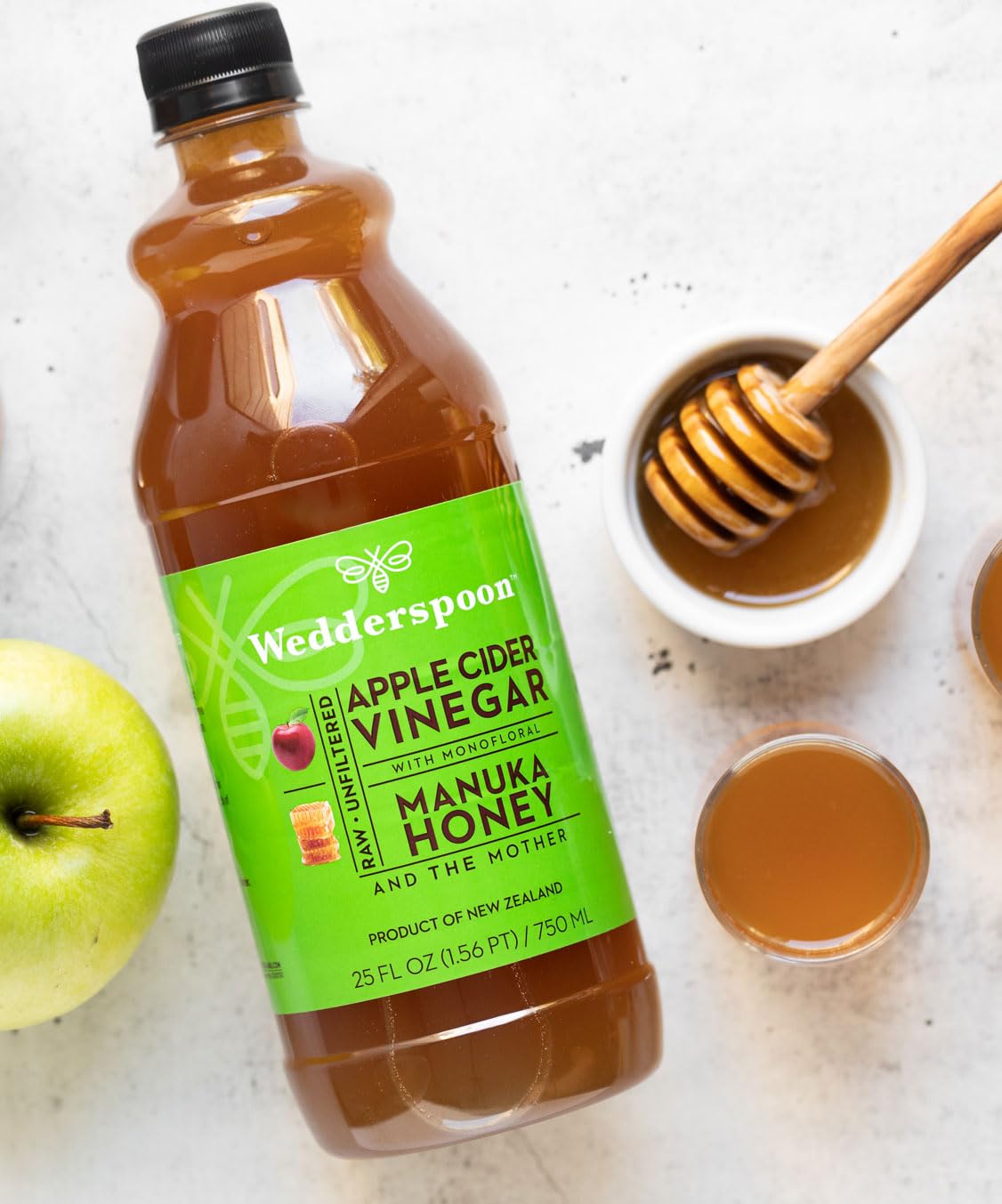 Wedderspoon Apple Cider Vinegar With Monofloral Manuka Honey & The Mother, 25 fl oz - Medaid International