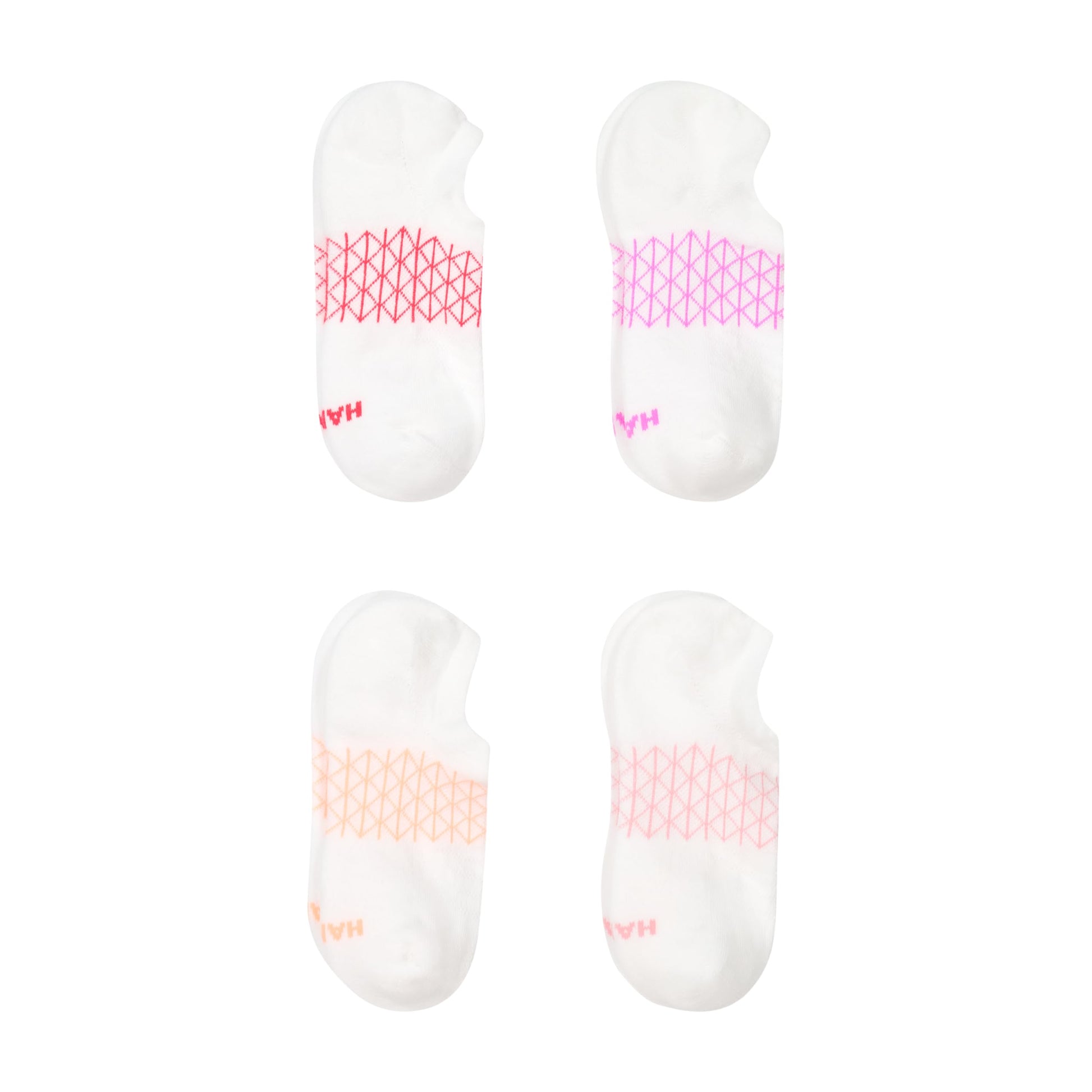 Hanes Women's Absolute Active Super No Show, Breathable Mesh Performance Socks, No-Slip Gripper, 4-Pack, White, 5-9 - Medaid International