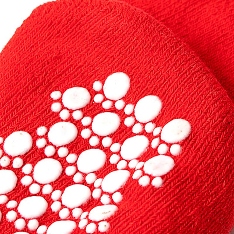 Christmas Socks - Thickened Non-Slip Walking Socks with Santa, Reindeer, Red & White, Soft Polyester for Fall/Winter, Christmas Clothes - Medaid International