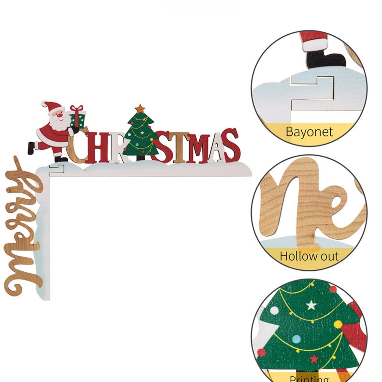 Christmas Doorway Decor with Santa Figurine, Festive Hanging Ornament for Home Entry, Ideal Seasonal Decoration - Medaid International