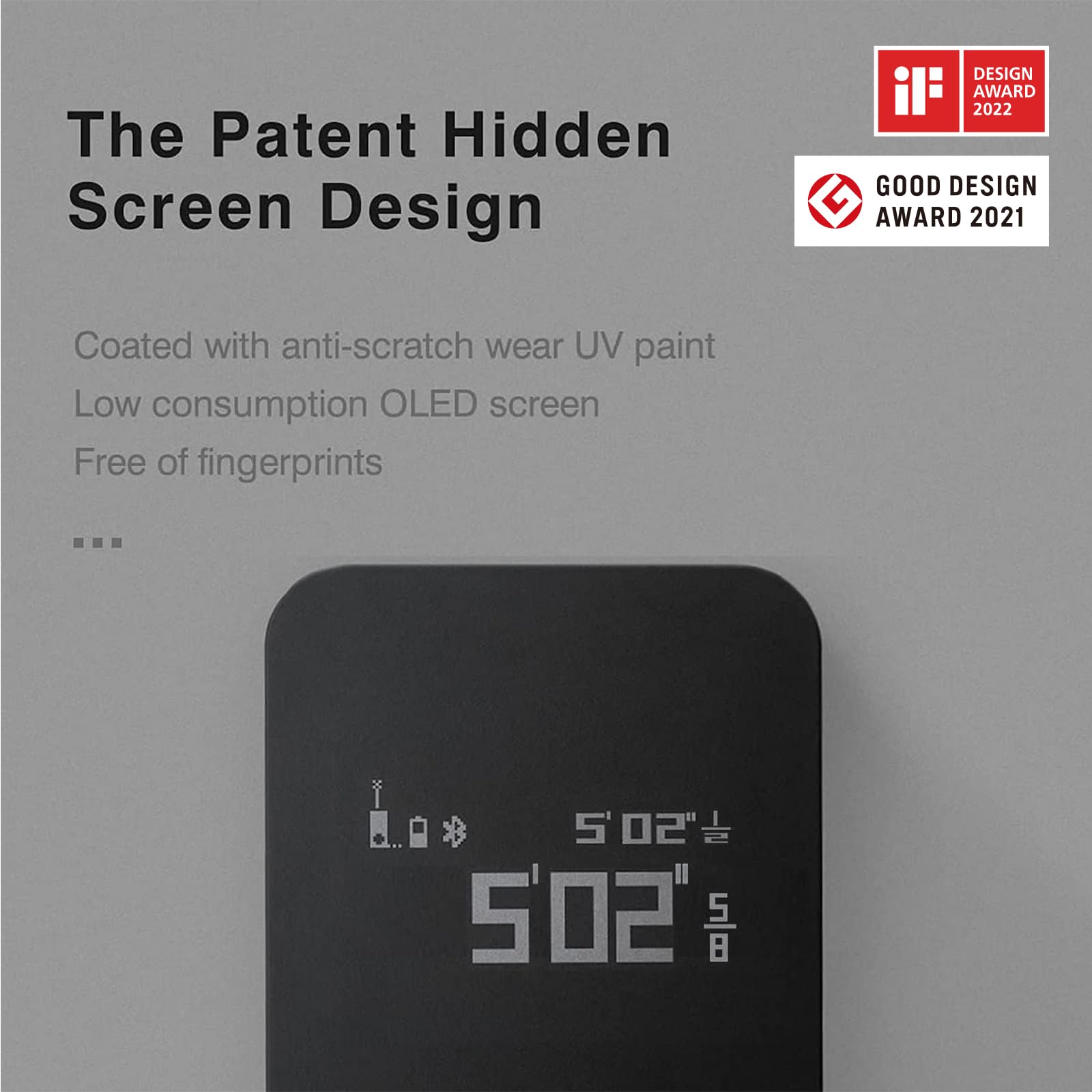 HOTO Laser Measuring Tool, Pocket-Size 98Ft Digital Laser Tape Measure ±2mm Accuracy, USB-C Rechargeable, OLED Display, Ft/M/in Unit Conversion, Real-time Data Sync, Cool Gadgets for Men & Home Use - Medaid International