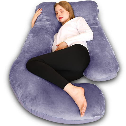 Chilling Home Pregnancy Pillow, U Shaped Full Body Maternity Pillow 58 inch, Pregnant Women Must Haves Pregnancy Pillows for Sleeping with Removable Cover - Medaid International