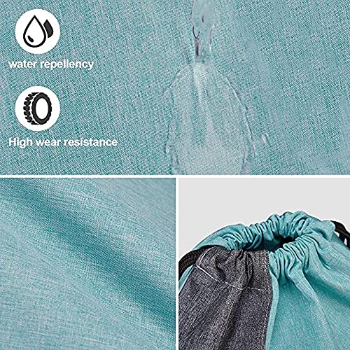 LIVACASA - Water-Repellent Gym Sack with Mesh Pocket & Earphones Hole