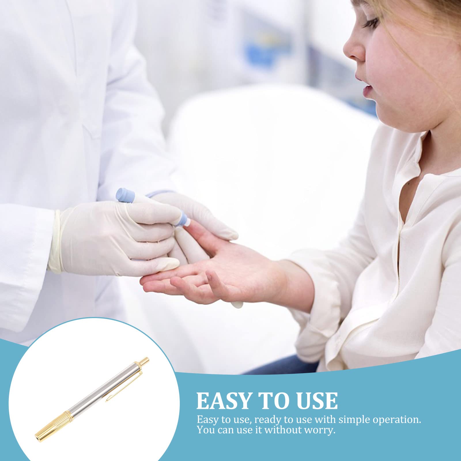 Healifty Stainless Steel Lancing Device Lancet Pen Sampling Pen Lancet Device - Medaid International