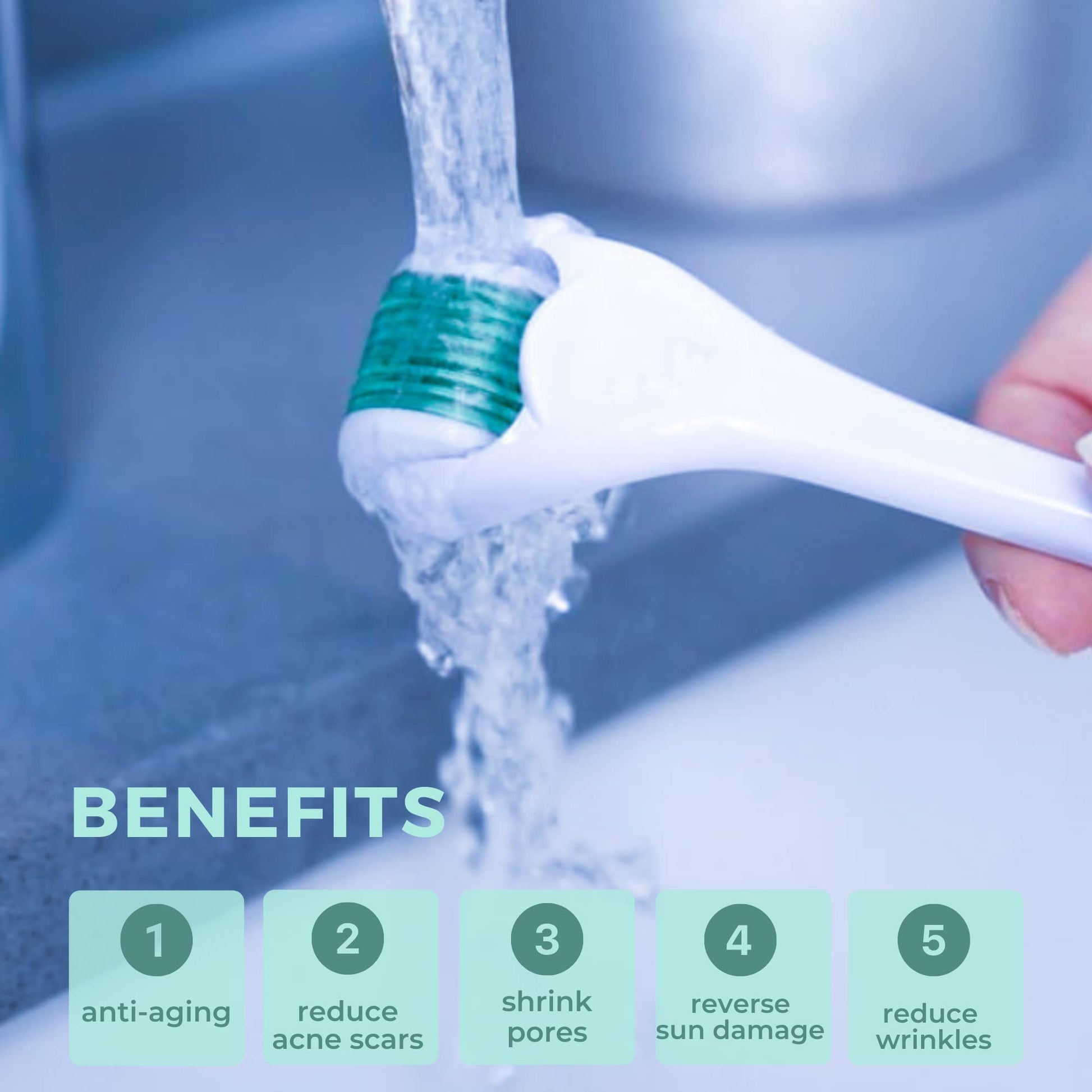 0.25mm Derma Roller Skin Care Tools | 540 Titanium Microneedle Roller | Micro Needler Face Roller | Microdermabrasion Facial Roller with Storage Case - Medaid International