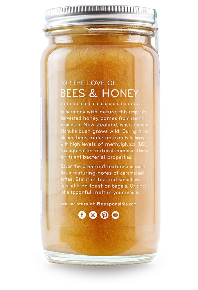 Bee Harmony Raw Manuka Honey, 400+ MGO, New Zealand, 12 OZ - Medaid International