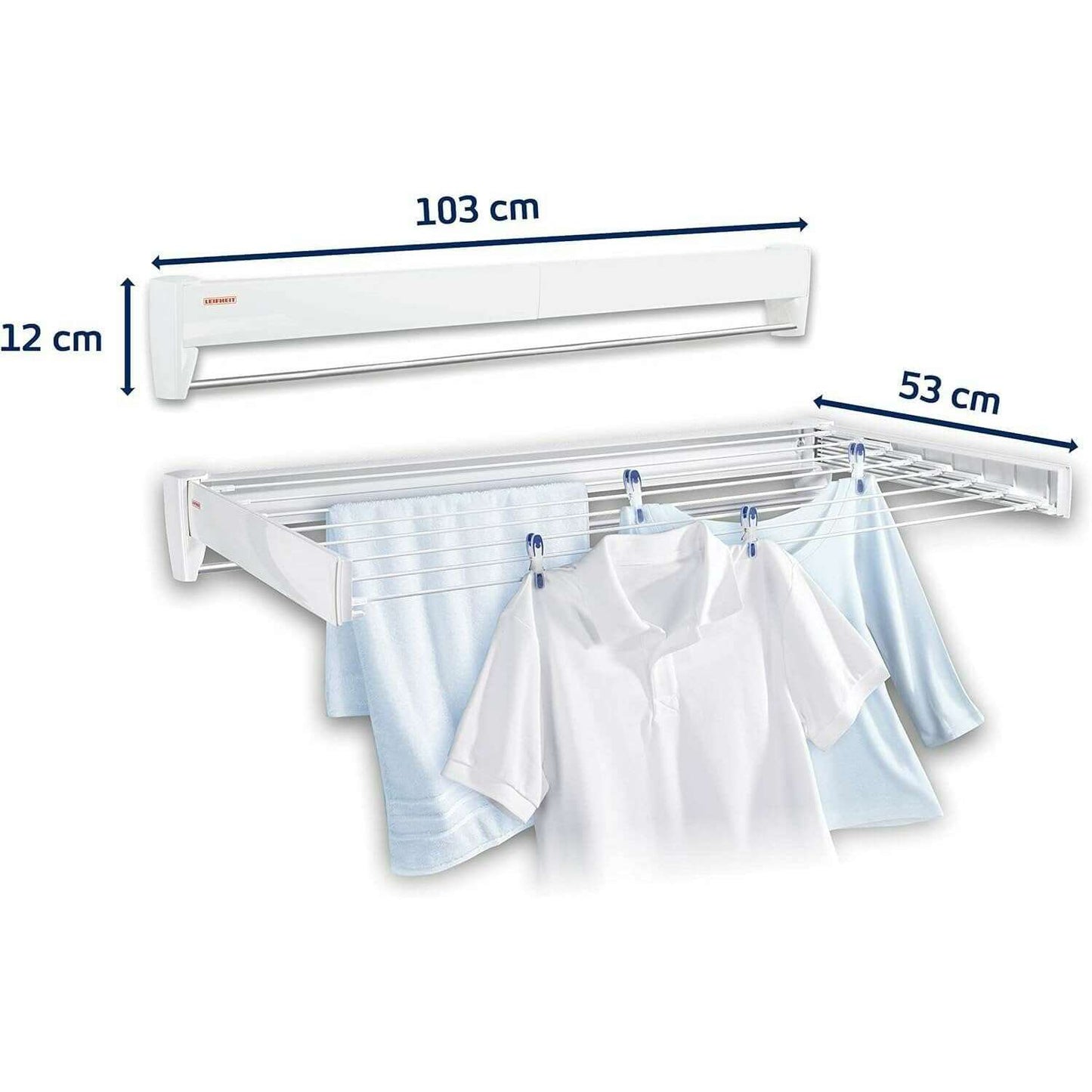 Wall Dryer Telefix, Retractable Plastic Clothes Drying Rack - Medaid International