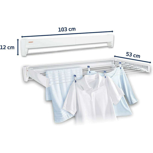 Wall Dryer Telefix, Retractable Plastic Clothes Drying Rack - Medaid International