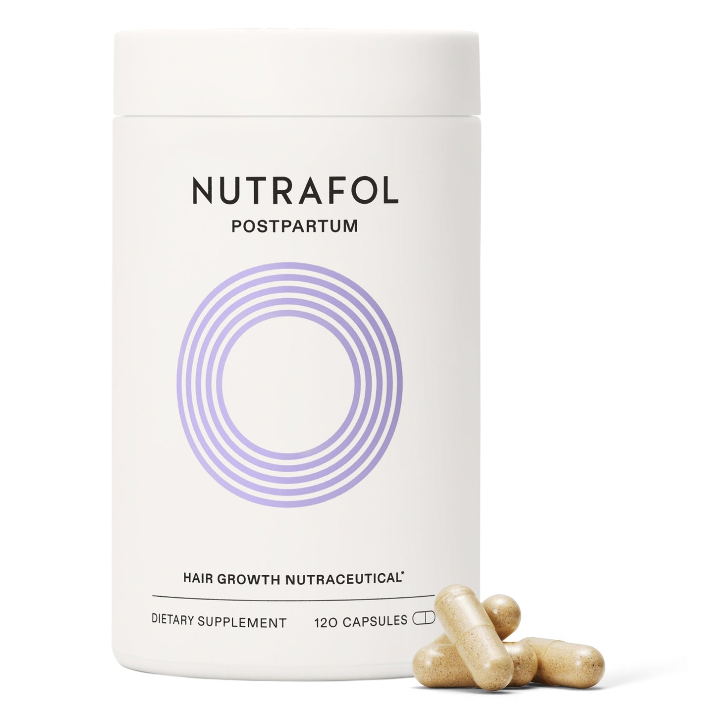 Nutrafol Postpartum Hair Growth Supplements, Clinically Tested for Visibly Thicker Hair and Less Shedding, Breastfeeding-friendly - 1 Month Supply - Medaid International