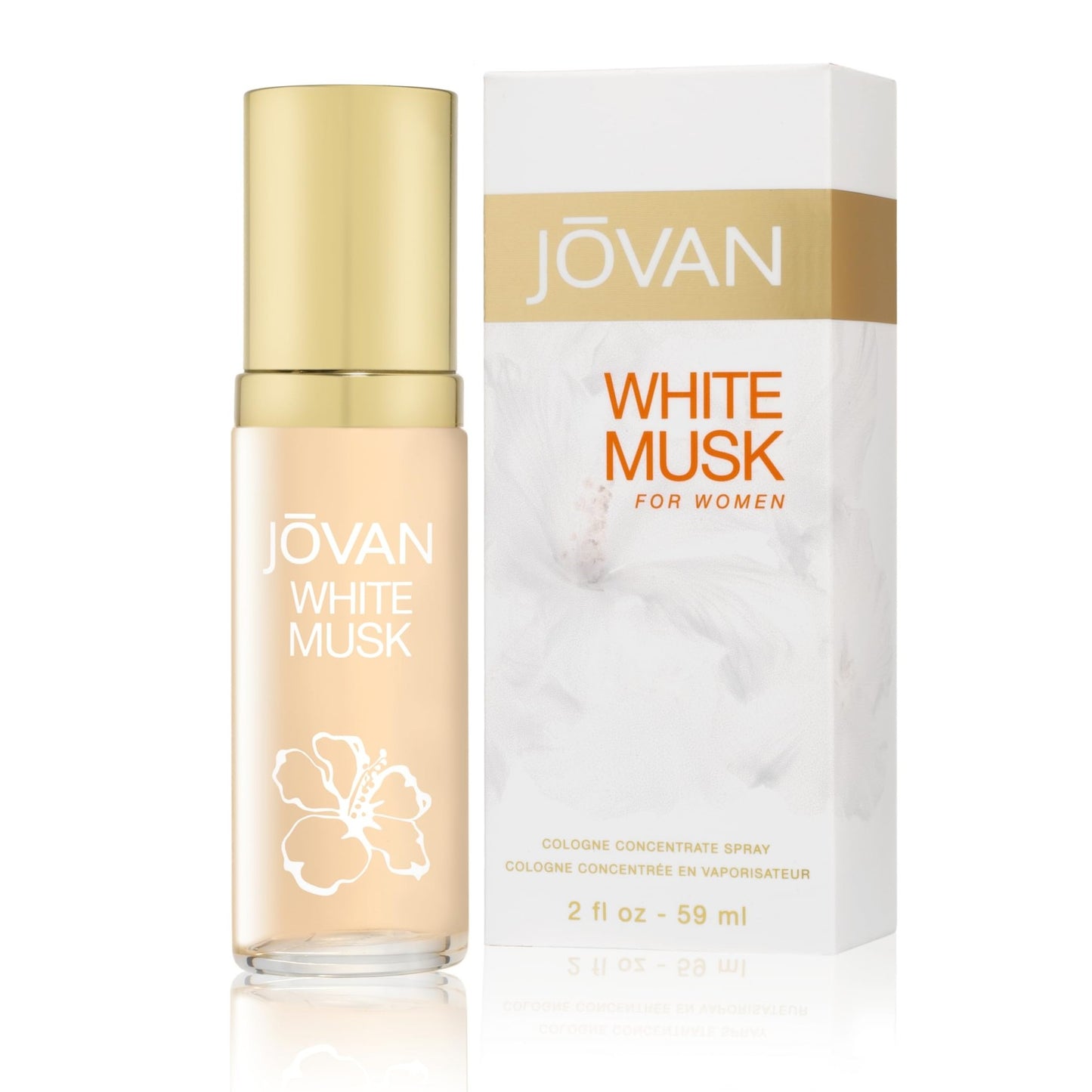 Jovan White Musk for Women Eau de Cologne Spray 2 fl oz (Pack of 1), Notes of Jasmine, Musk, and Amber, Women's Fragrance, Long Lasting, Everyday Fragrance, Travel Size - Medaid International