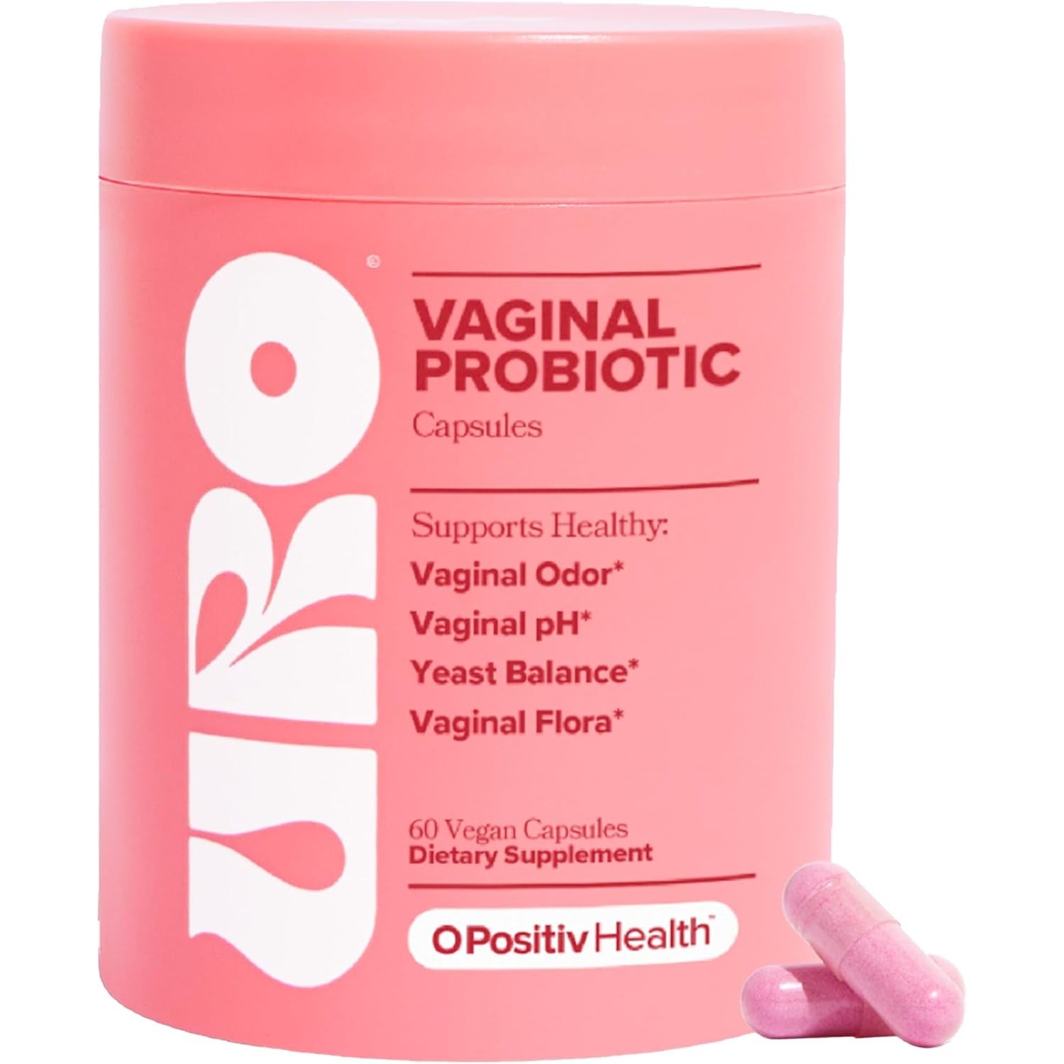 URO Vaginal Probiotics for Women pH Balance with Prebiotics & Lactobacillus Probiotic Blend - Women's Vaginal Health Supplement - Promote Healthy Vaginal Odor & Vaginal Flora, 60 Count (Pack of 1) - Medaid