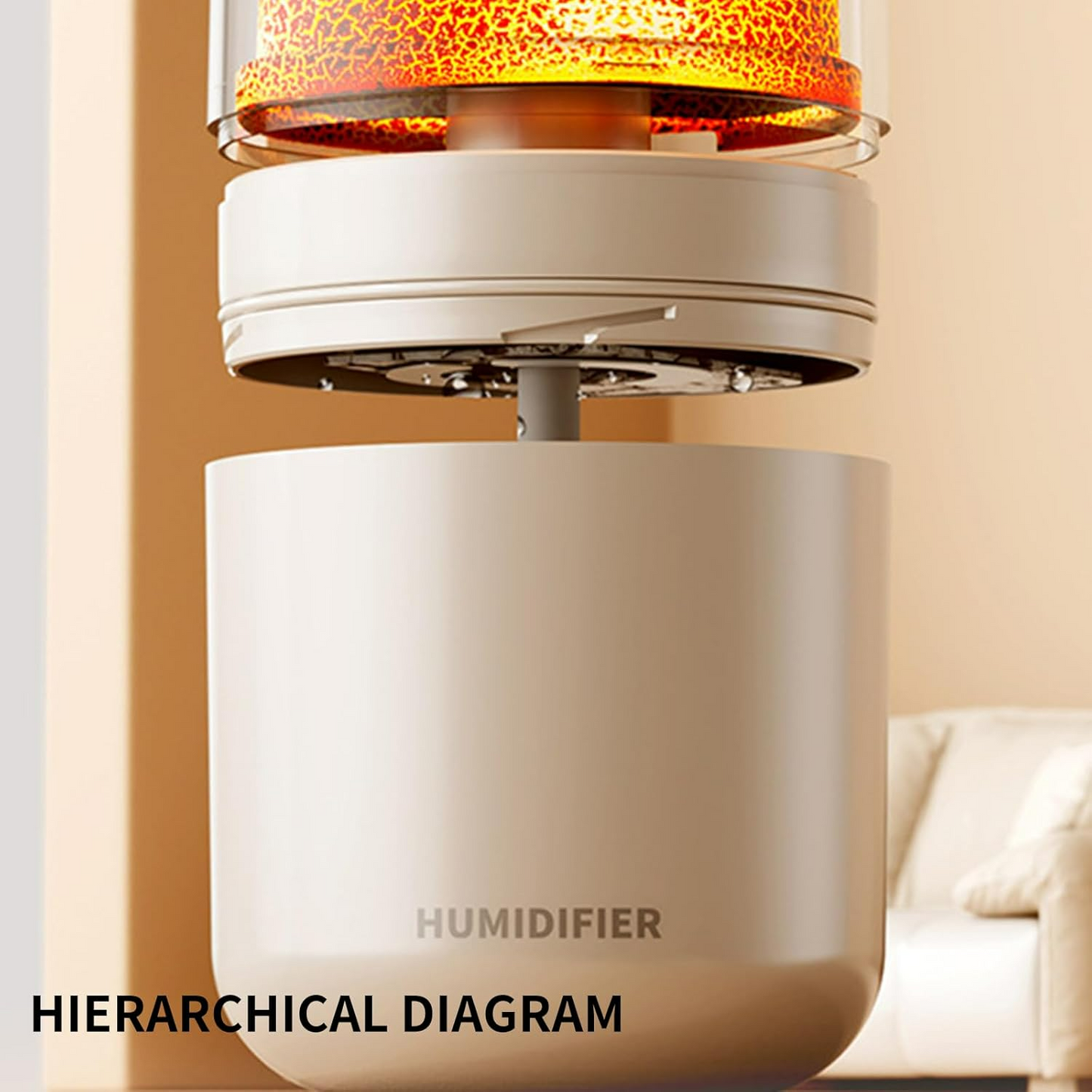 Mini Volcano Cool Mist Humidifier ‚Äì 300ml Air Moisturizer with LED - Medaid International