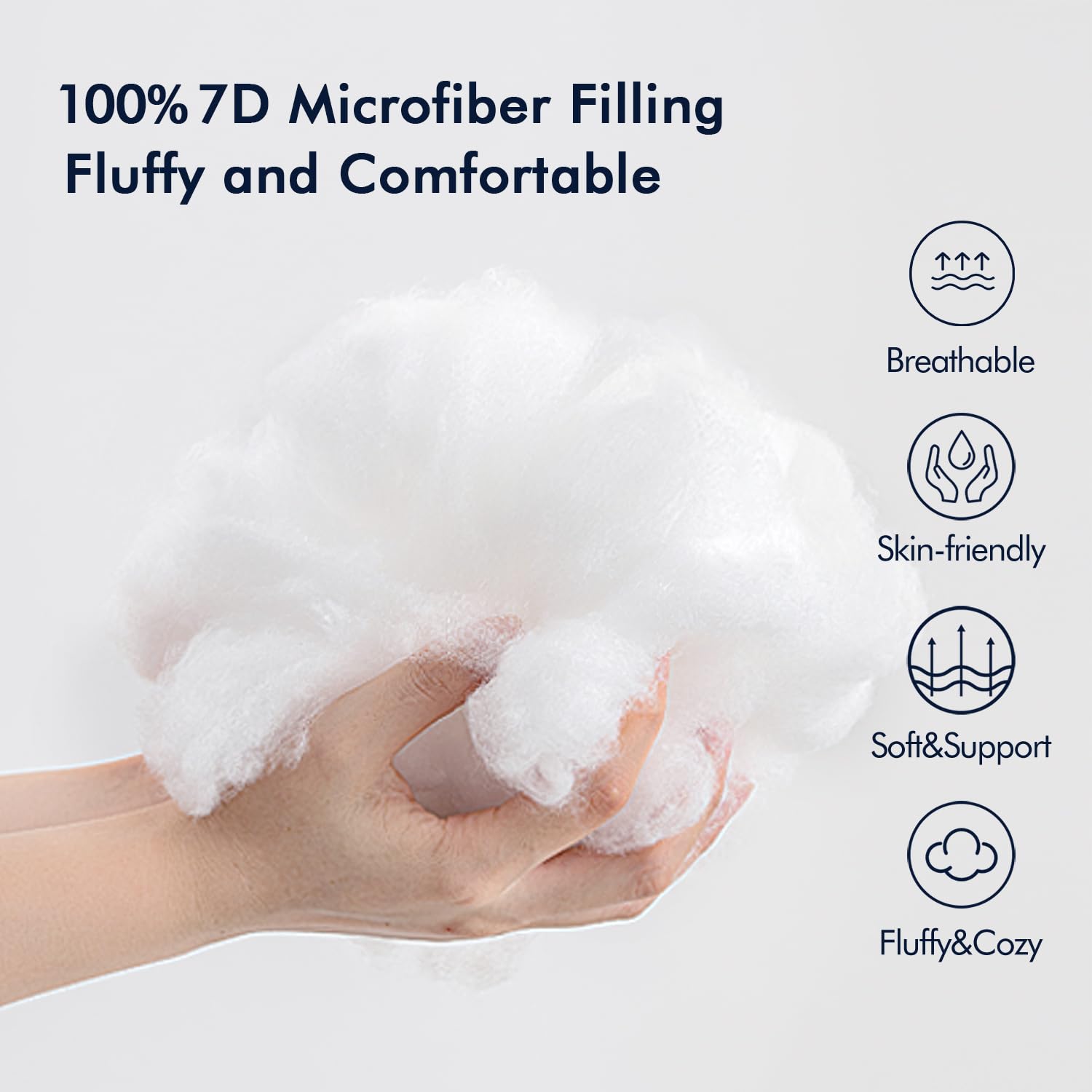 MIULEE Pack of 2 18x18 Outdoor Pillow Inserts, Outdoor Throw Pillows Water-Resistant Decorative Premium Square Pillow Stuffer Sham for Porch Swing Couch Sofa Cushion Patio Furniture - Medaid International