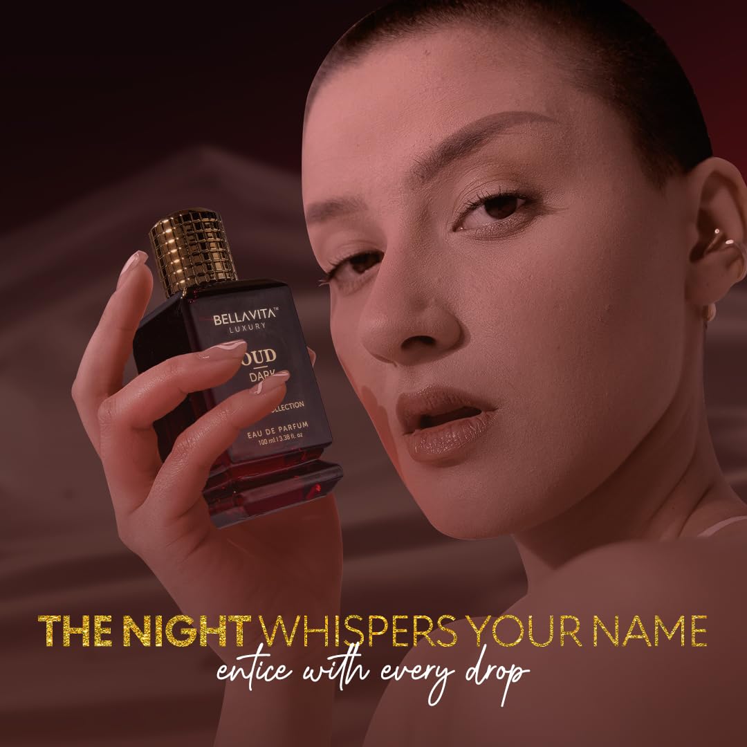 BellaVita Luxury OUD Dark Eau De Parfum (100ml) Unisex | Intense Arabian Perfume | Infused with Citrus, Grapefruit, Floral, Vetiver, Orris, Musky OUD | Arabic Dark Oud Perfume for Women & Men - Medaid International