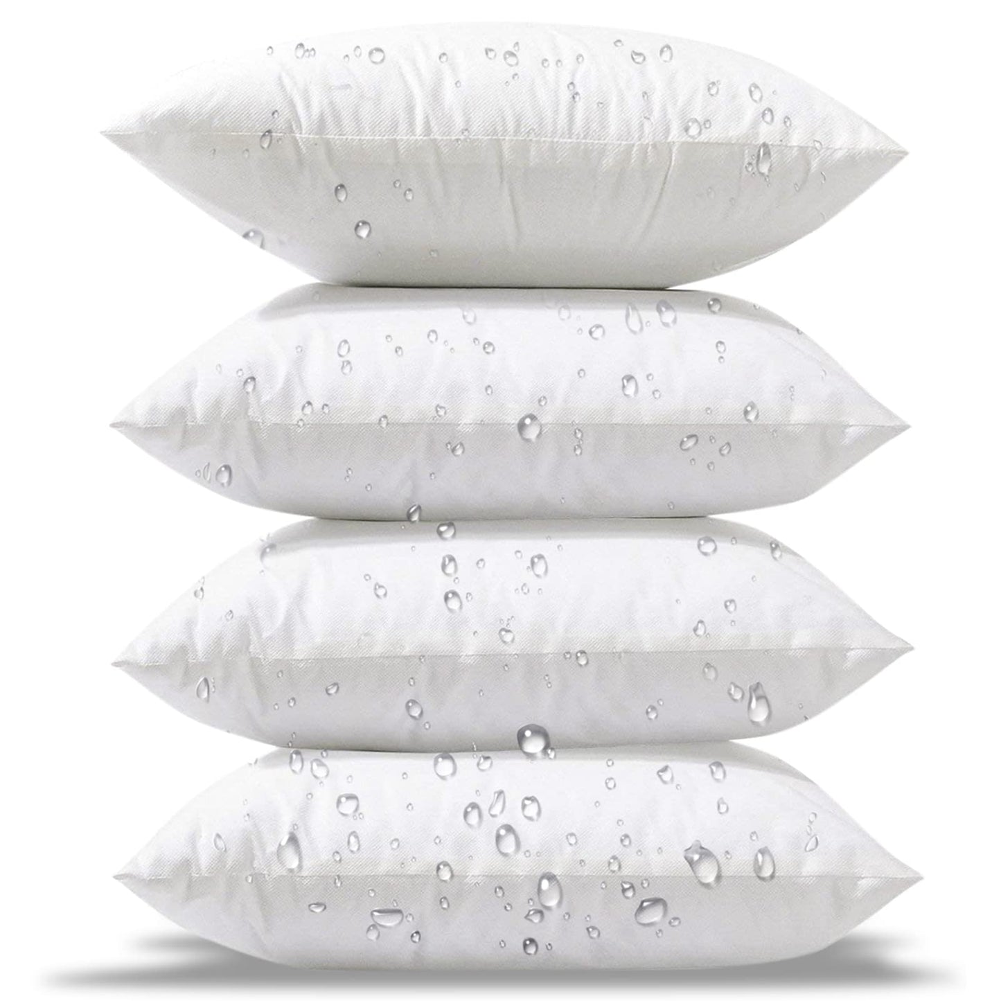 Phantoscope 18 x 18 Pillow Inserts - Pack of 4 Outdoor Water Resistant Throw Pillow Inserts Hypoallergenic Square Decorative Couch Sham Cushion Stuffer - 18 Inches - Medaid International