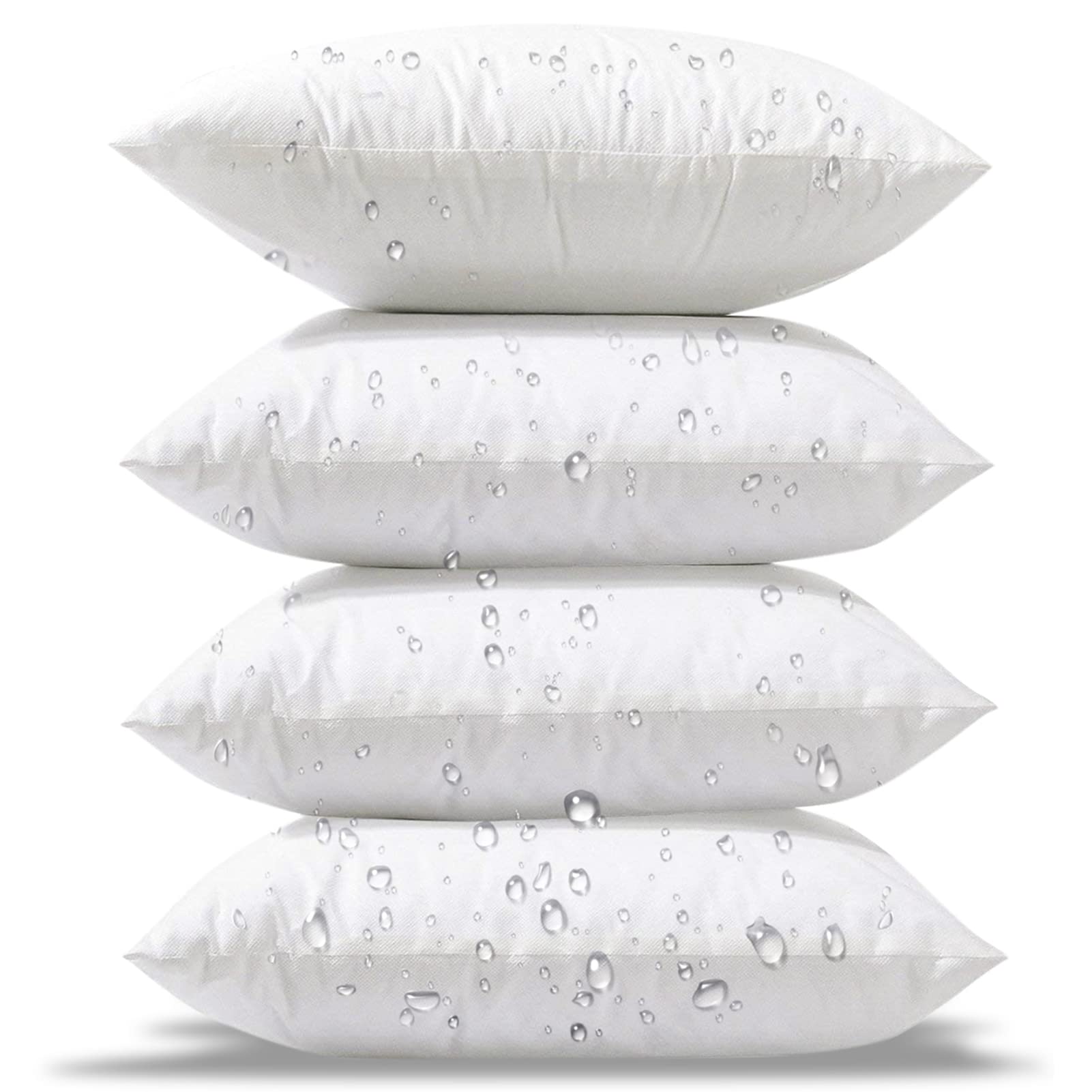 Phantoscope 18 x 18 Pillow Inserts - Pack of 4 Outdoor Water Resistant Throw Pillow Inserts Hypoallergenic Square Decorative Couch Sham Cushion Stuffer - 18 Inches - Medaid International