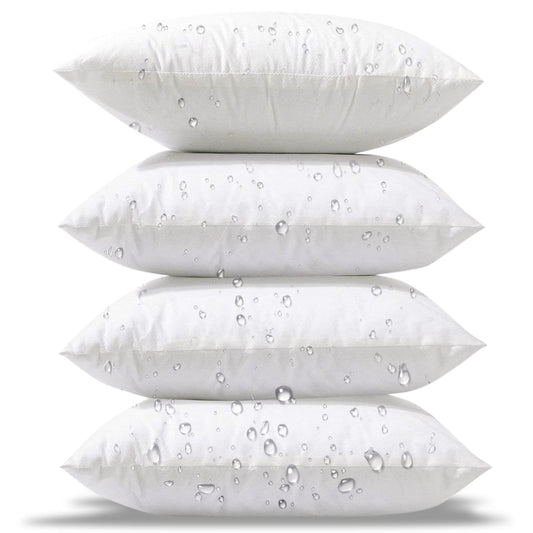 Phantoscope 18 x 18 Pillow Inserts - Pack of 4 Outdoor Water Resistant Throw Pillow Inserts Hypoallergenic Square Decorative Couch Sham Cushion Stuffer - 18 Inches - Medaid International