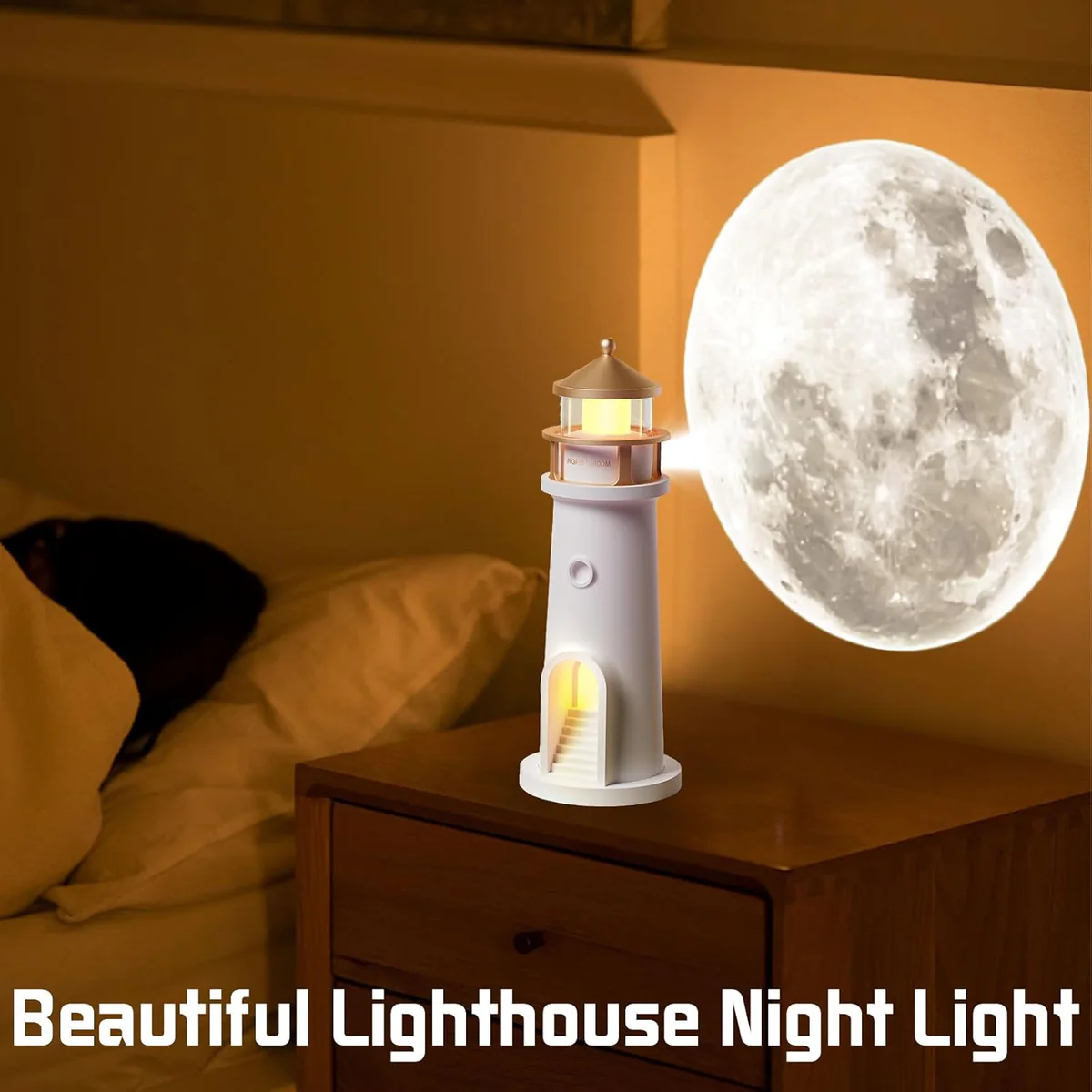 Lighthouse Moon Projector Lamp - Medaid International