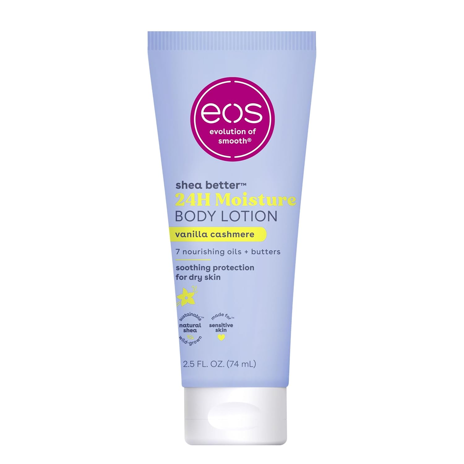 eos Shea Better Body Lotion- Vanilla Cashmere, 24-Hour Moisture Skin Care, Lightweight & Non-Greasy, Made with Natural Shea, Vegan, 16 fl oz - Medaid