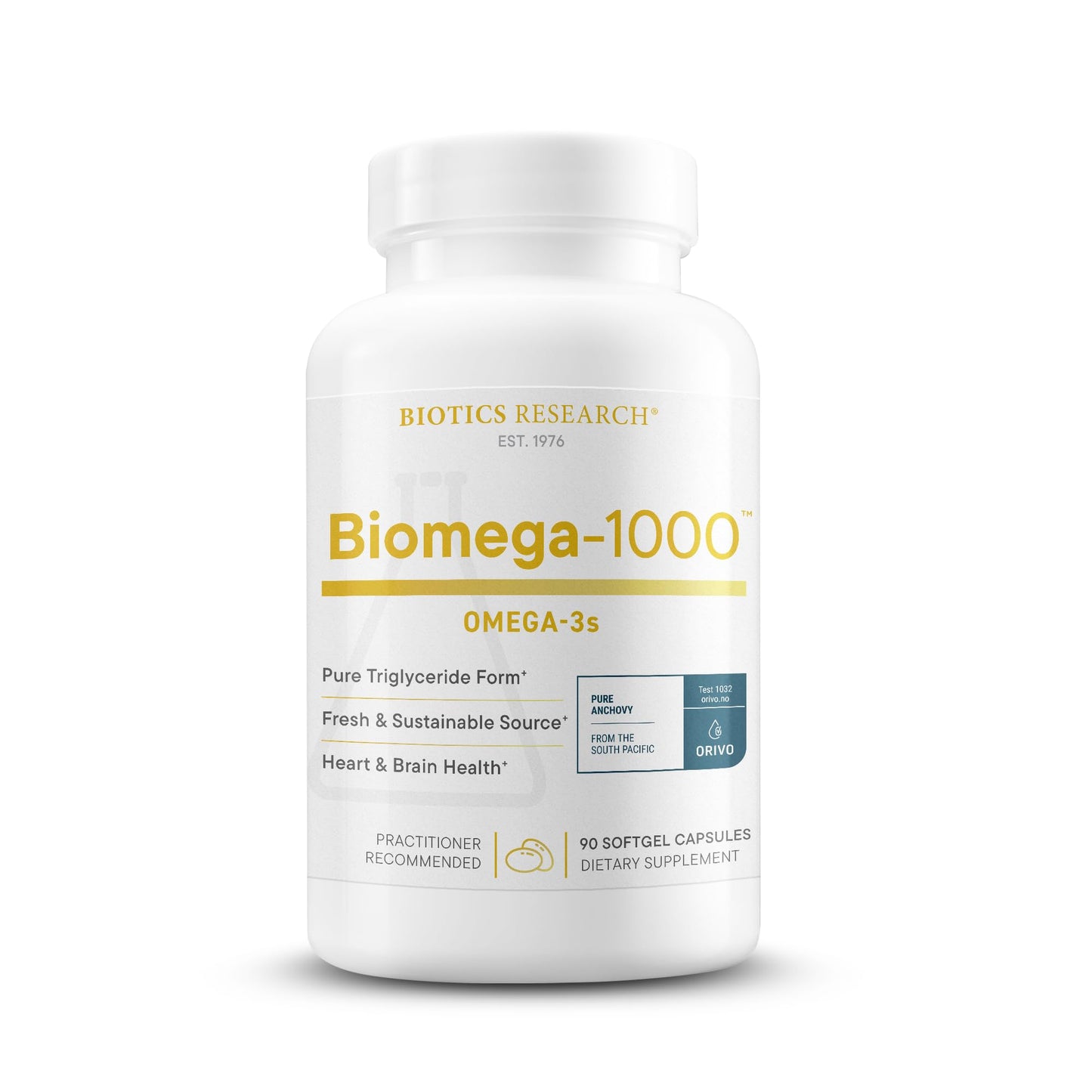 Biotics Research Biomega-1000™ Omega 3 Fish Oil With EPA 529mg / DHA 353mg– Omega-3 Fatty Acids 1000 mg- Highly Concentrated Fish Oil For Women & Men– Supports Immune, Brain & Heart Health–90 Softgels - Medaid International