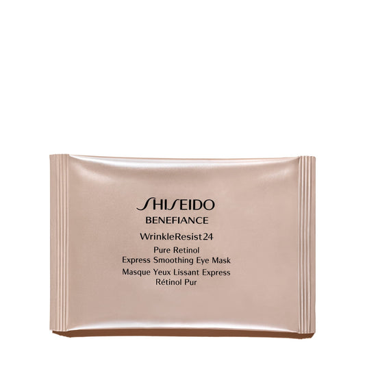Shiseido Benefiance WrinkleResist24 - Pure Retinol Express Smoothing Eye Mask - 12 Sets of Two Eye Masks - Reduces Appearance of Wrinkles in 15 Minutes - Medaid International