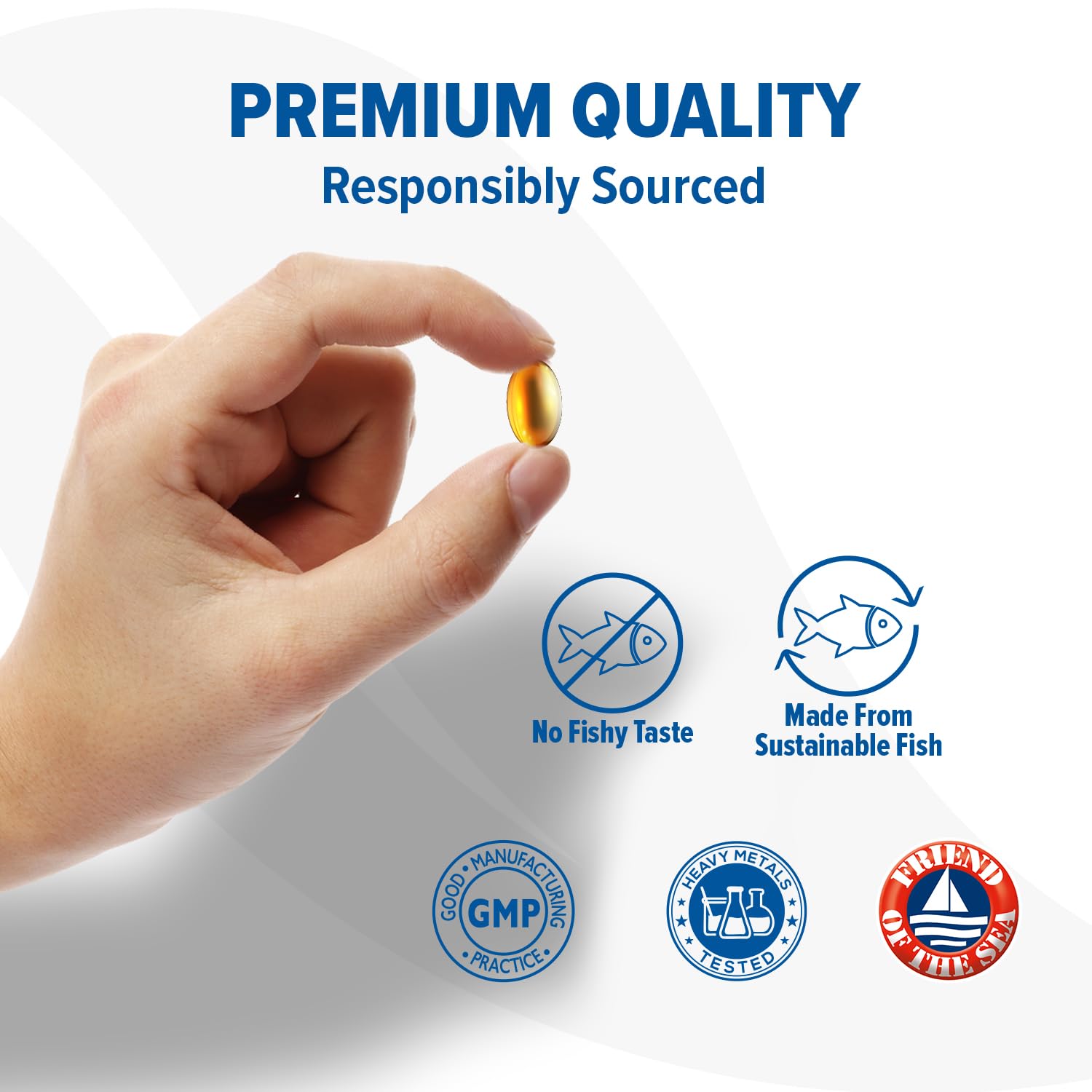 ORZAX Omega 3 Fish Oil 1200 mg - EPA DHA Omega 3 Supplement - Promotes Heart, Eye, Joint, Nerve, Immune, Brain and Blood Health - Burpless & Lemon Flavored - Non-GMO - 120 Softgels - 60 Day Supply - Medaid International