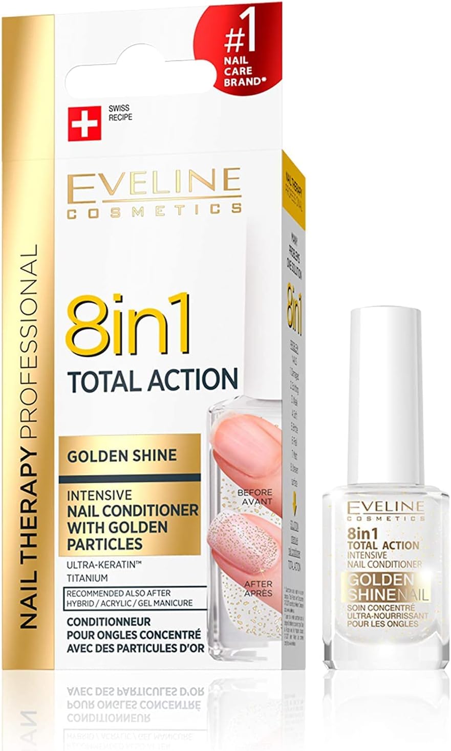 Eveline Nail Therapy Total Action 8 in 1 Intensive Nail Conditioner 12 ml Imported