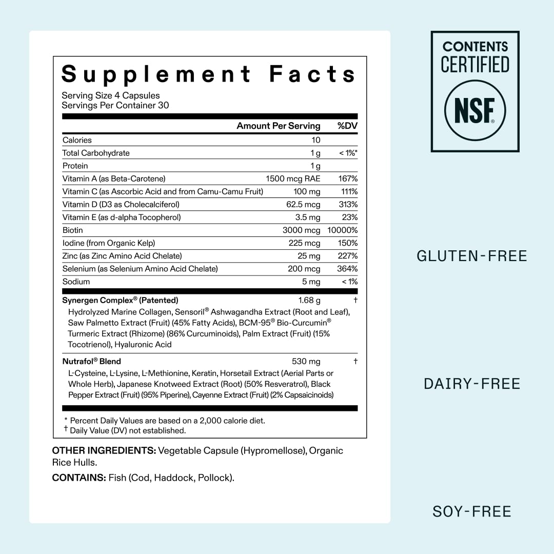 Nutrafol Women's Hair Growth Supplements, Dermatologist Recommended, Ages 18-44, Clinically Proven for Visibly Thicker and Stronger Hair - 2 Month Supply, Pack of 2 - Medaid International