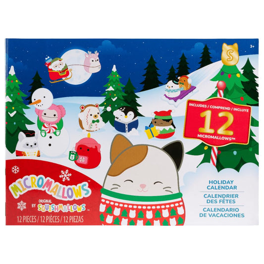 Squishmallows Micromallows 12 Day Advent Calendar 2025, Includuding Cam The Cat Christmas Edition, Tom The Festive Christmas Tree, Nick as Santa, Manny the Snowman and Many More! - Medaid International