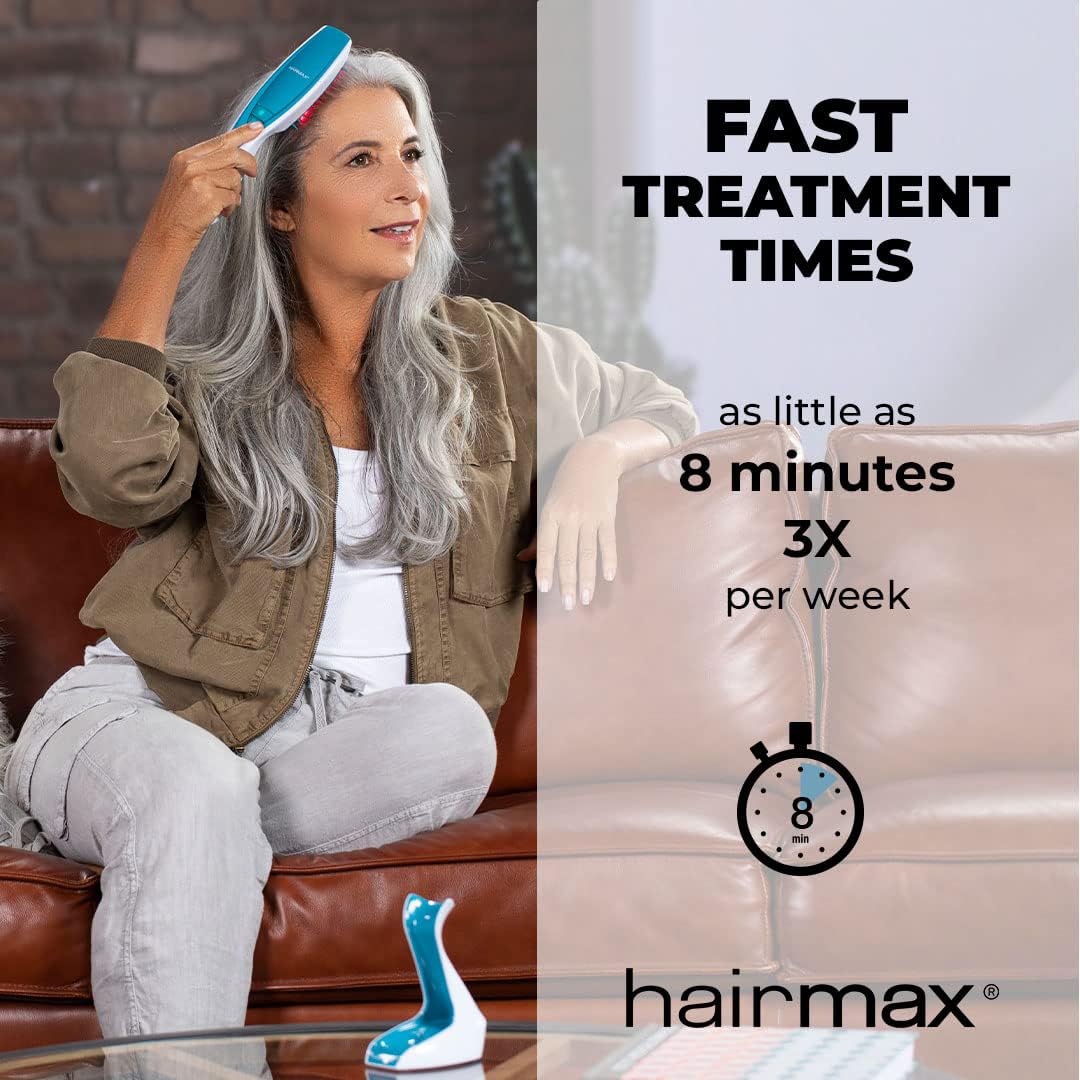 Hairmax Ultima 12 LaserComb - (FDA Cleared) Laser Hair Regrowth Treatment Device for Men & Women - Reverses Thinning Hair Loss - Red Light Therapy to Stimulate Hair Growth - Cordless Design - Medaid International