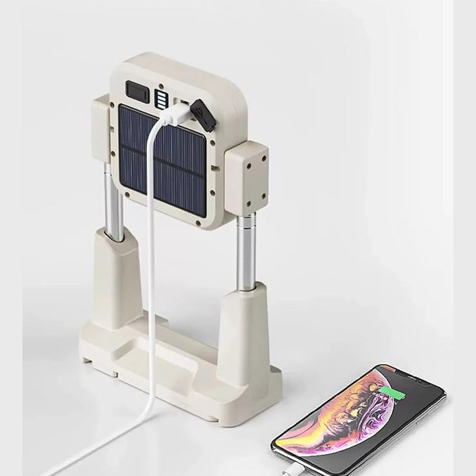 كشاف تلسكوبي قابل للشحن بالطاقة الشمسية – قوي، محمول، ومضاد للماء