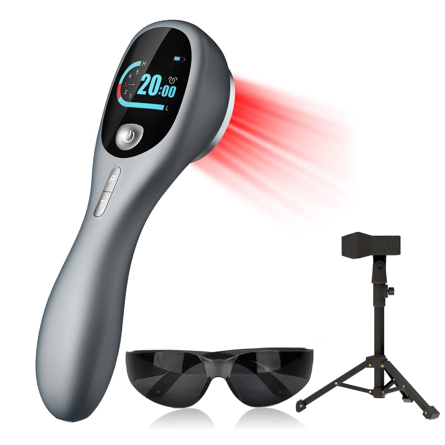 Handheld Red Light Therapy with Stand, Infrared Light Therapy Device for Body, Portable Cold Red Light Machine for Muscle and Joint Pain(4 * 808nm+14 * 650nm) - Medaid International