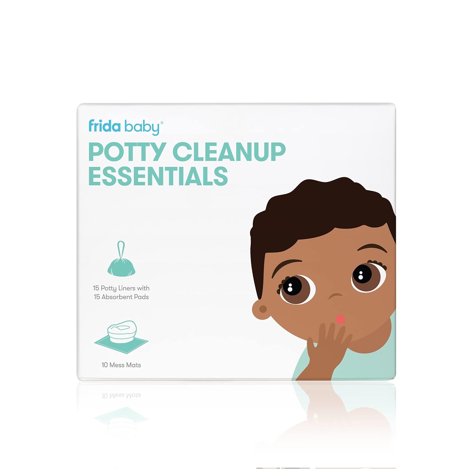 Frida Baby Potty Cleanup Essentials | Leak-Proof Potty Liners and Disposable Floor Pads for Potty Training - Medaid