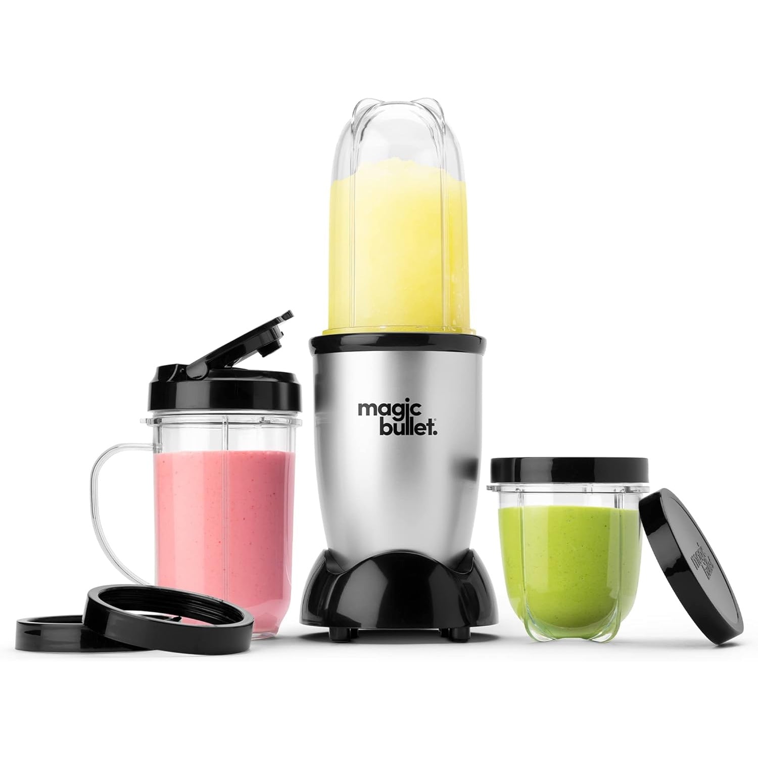 Magic Bullet Blender, Small, Silver, 11 Piece Set - Medaid - Lebanon