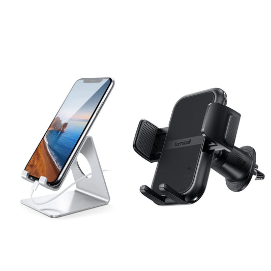 Lamicall Cell Phone Stand+Phone Mount for Car Vent - Medaid International