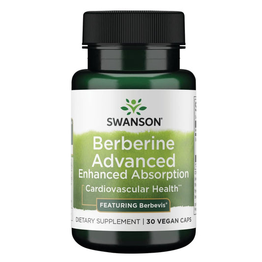 Swanson Berberine Advanced Enhanced Absorption - Featuring Berbevis 550 mg 30 Veg Caps - Medaid International
