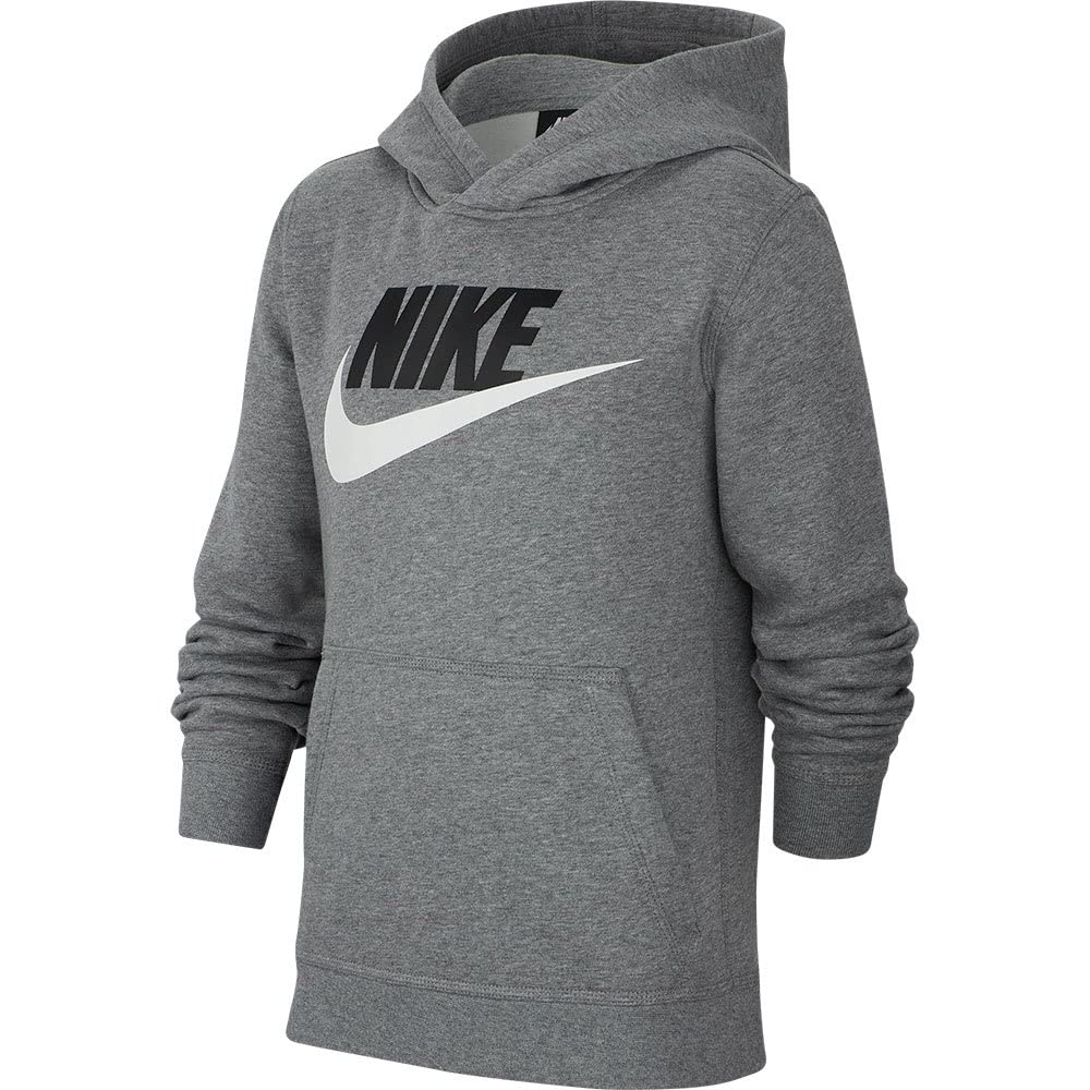 Nike Boys Sportswear Club+ Hbr Pullover Hoodie (US, Numeric, 6, Regular, Carbon Heather) - Medaid International