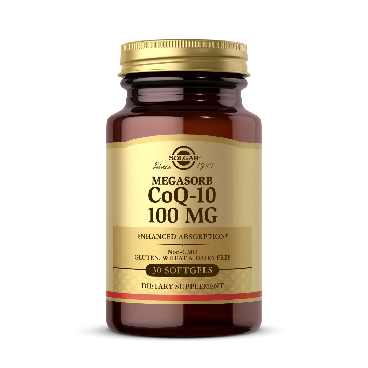 Solgar Megasorb CoQ-10 100 mg - 30 Softgels - Enhanced Absorption - Non-GMO, Gluten Free, Dairy Free - 30 Servings - Medaid International