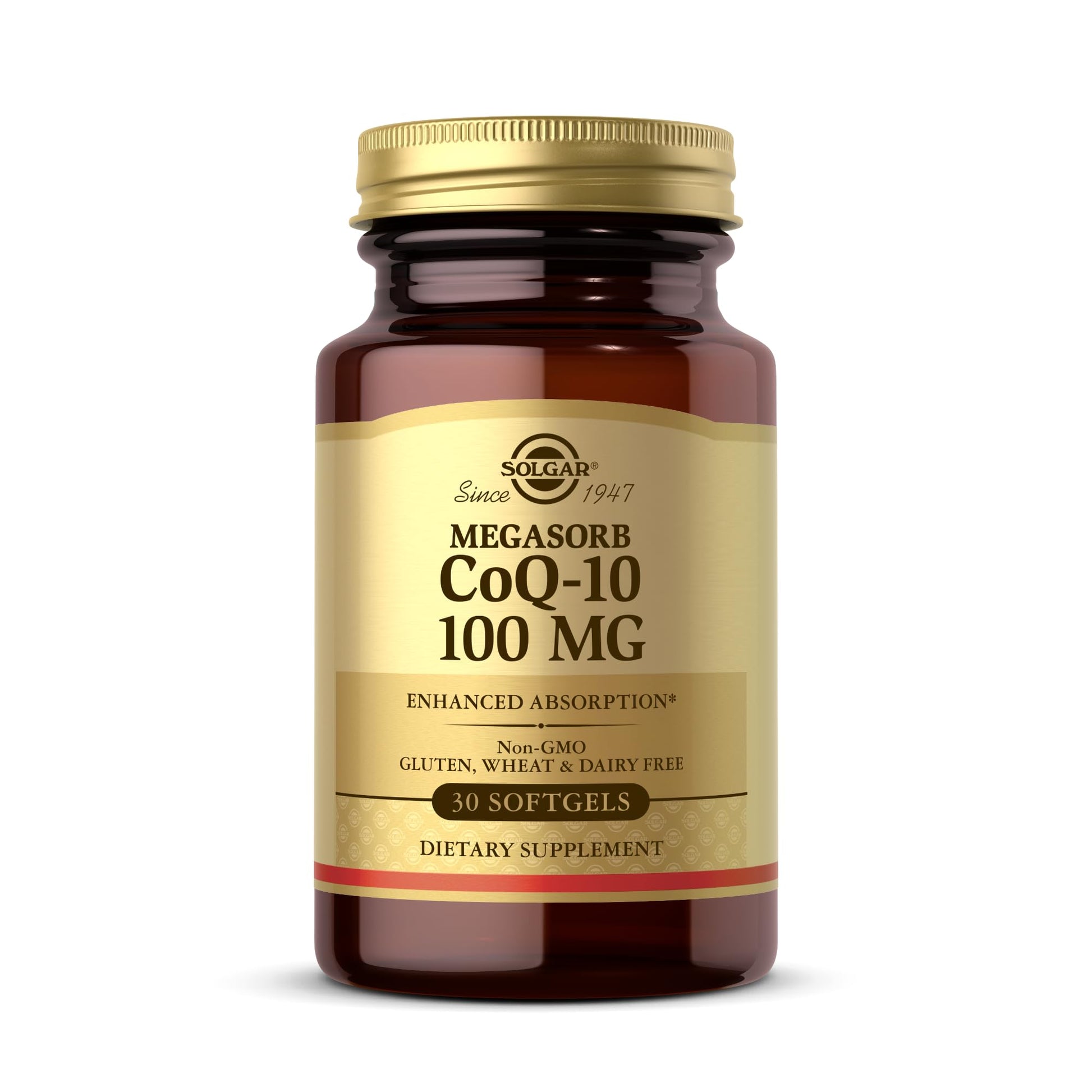 Solgar Megasorb CoQ-10 100 mg - 30 Softgels - Enhanced Absorption - Non-GMO, Gluten Free, Dairy Free - 30 Servings - Medaid International