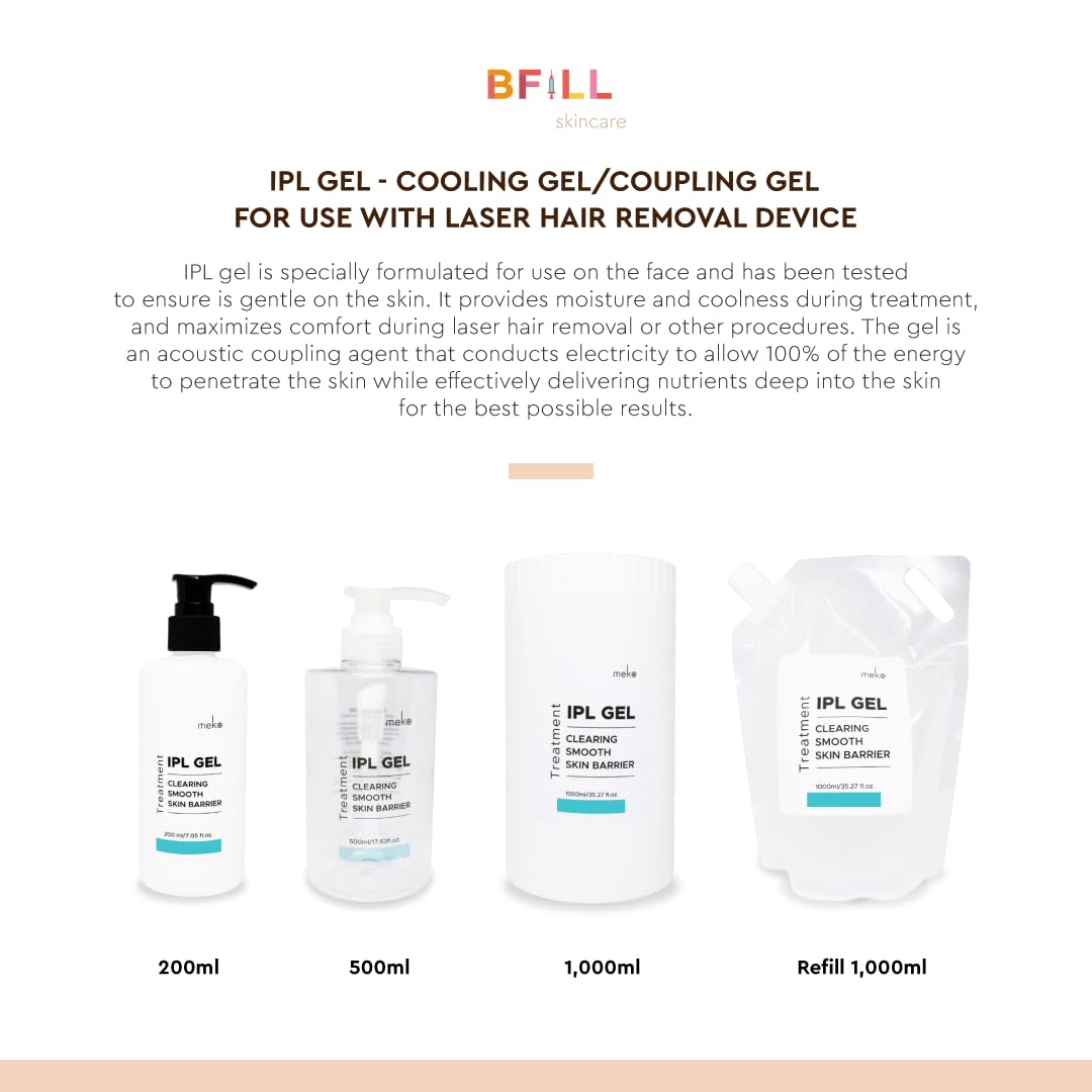 Cooling Gel/Coupling Gel for use with Laser Hair Removal Device (Meko Clinic Brand) 17.63 Oz. - Medaid International