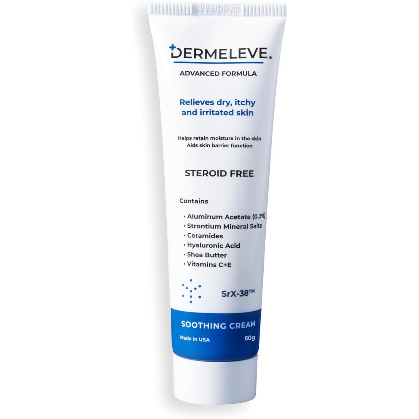 Dermeleve Steroid Free Anti-Itch Cream Extra Strength | Psoriasis, Seborrheic Dermatitis, Neuropathic (Nerve) Itch, Allergy, Hives, Insect Bites, Viral Rash Cream for Skin | 60g (1 Pack) - Medaid International