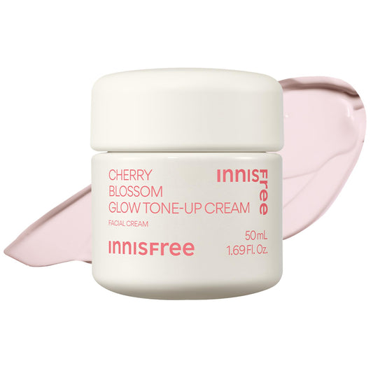 innisfree Cherry Blossom Glow Tone-Up Cream with Niacinamide for Bright, Even Skin Tone, Korean Skincare Gel Moisturizer for Face (Packaging May Vary) - Medaid International