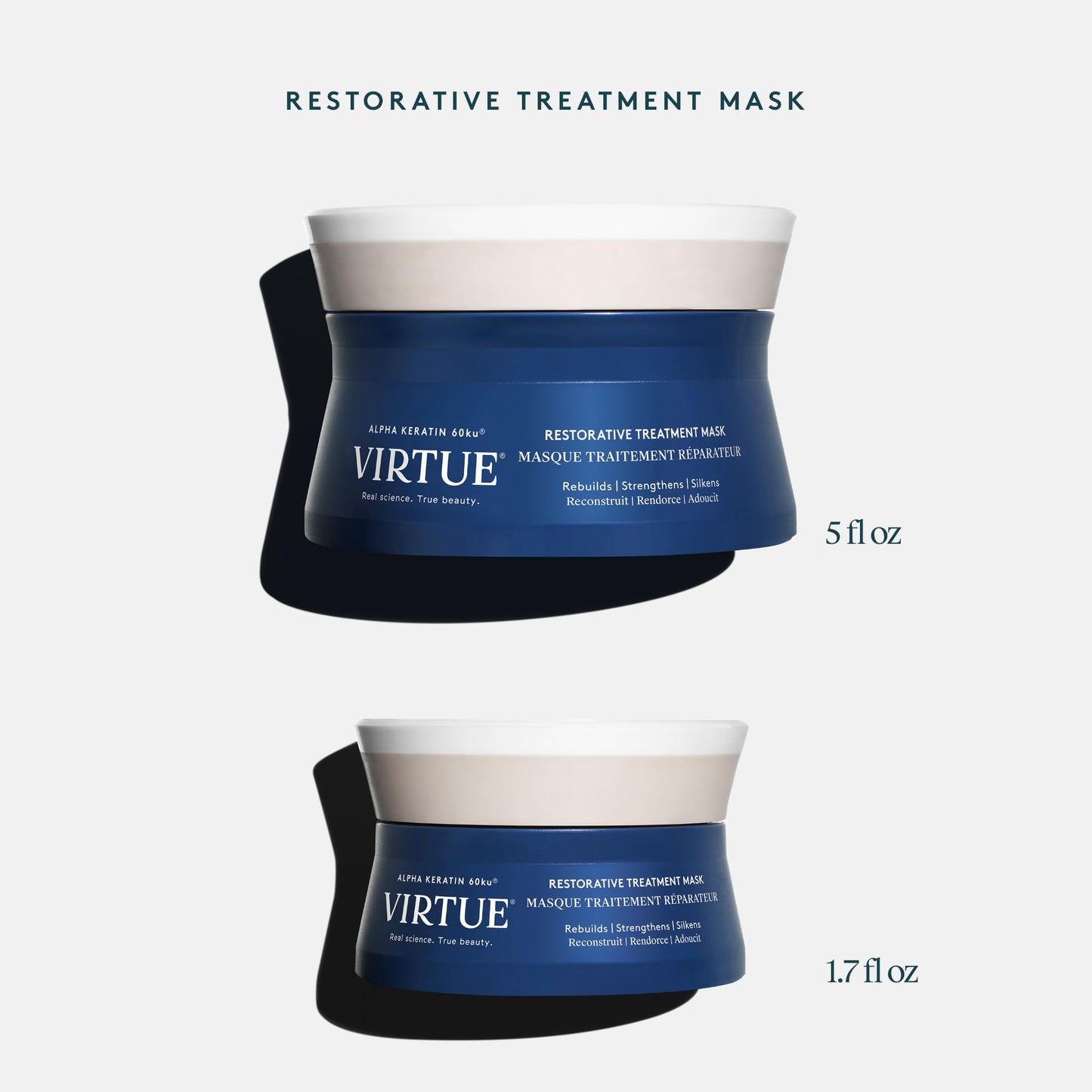 VIRTUE Restorative Hair Mask Treatment for Damaged Hair with Keratin and Baobab Seed Oil, Safe for All Hair Types, Color Safe - Medaid International