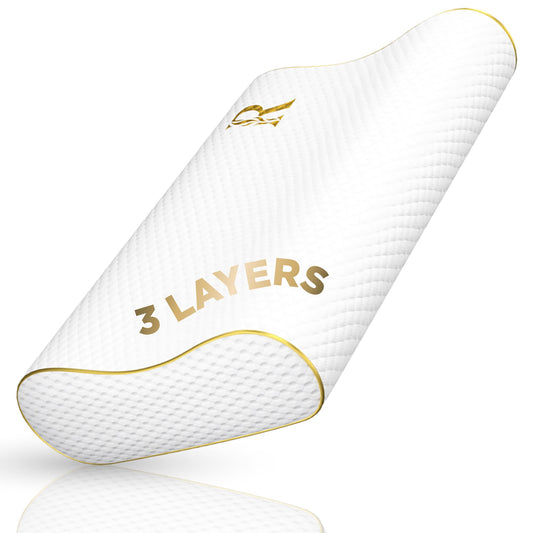 Royal Therapy King Memory Foam Pillow – Ergonomic Cervical Pillow for Neck and Shoulder Pain – Medium Firm Contour Pillow for Side, Back, and Stomach Sleepers – CertiPUR-US Certified - Medaid International