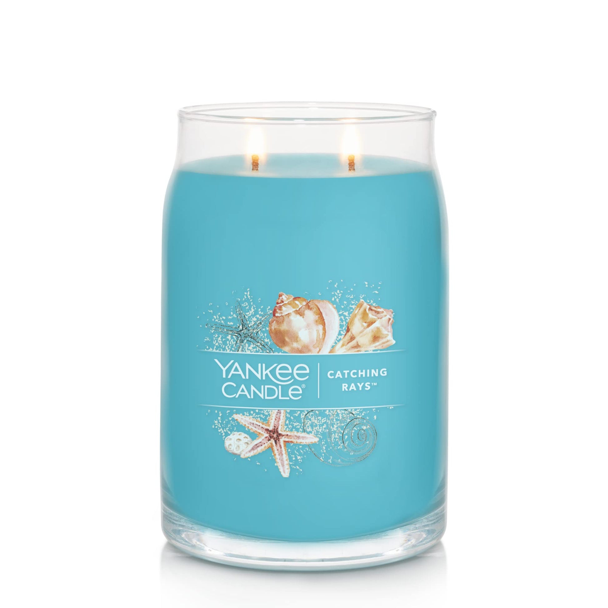 Yankee Candle Catching Rays Scented, Signature 20oz Large Jar 2-Wick Candle, Over 60 Hours of Burn Time - Medaid International